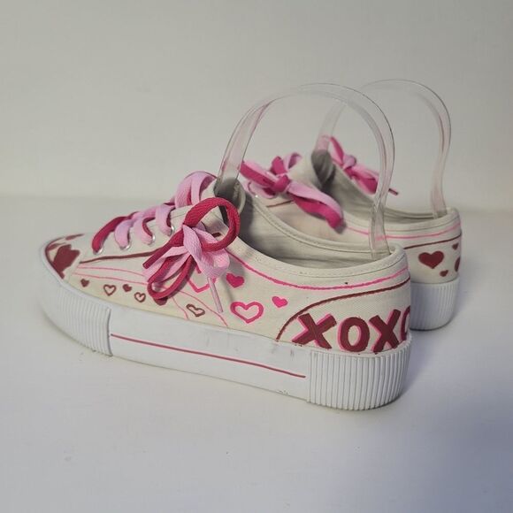 Customized h&m platform white sneakers size 8.5 - Picture 3 of 10